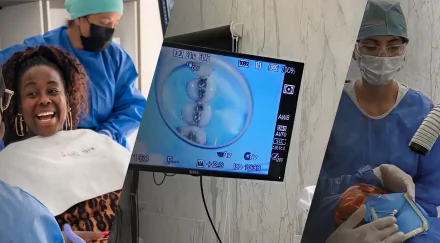 Happy patient receiving a painless root canal treatment at SmileMakeover Playa del Carmen Dental with modern dental equipment