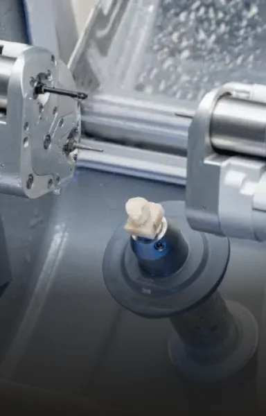 Digital CAD/CAM technology used to design precise dental crowns.